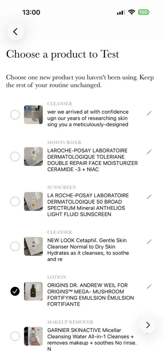 Choose one product to test