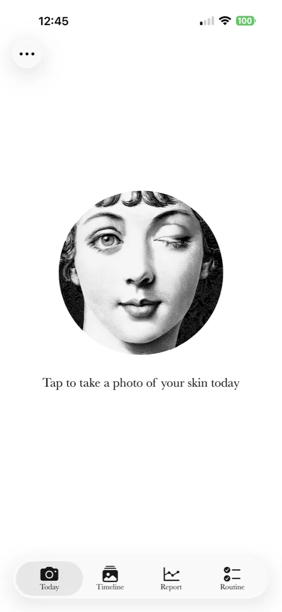Tap to take a daily skin photo